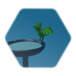 Remix of Bird Bath and Blue Tit (Dragon)