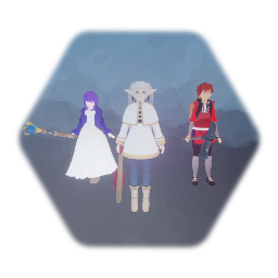 Frieren, with Fern & Stark (team up to fight)