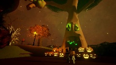 Pumpkin forest haunted tree