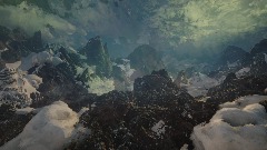 Stormy mountain view