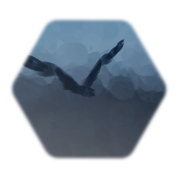 Bird flying in the distance animation