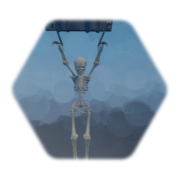 Chained Skeleton on a Wall