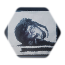 Zombie Head - Picture with Frame