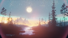 Moon over the water.