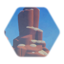 Sandstone rock with snow