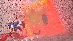Sonic running away from firey?
