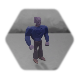 Musculare man in a suit