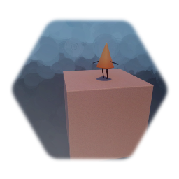 Cone on a block