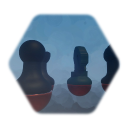 Black Wobbly Chess Pieces