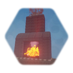 Stone fireplace (with sound)