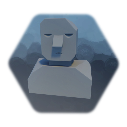 Brutalistish stone bust