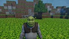 Cursed parkour level shrek in minecraft