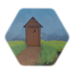 Outhouse with side hole