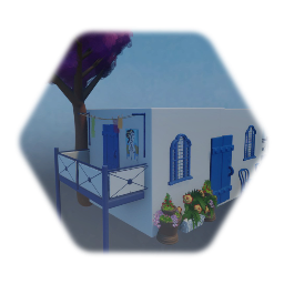 Greek island traditional house