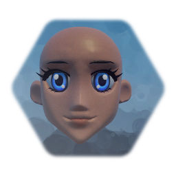 Anime Girl Head w/Accurate Eyes