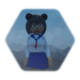 たぬきの女の子パペット