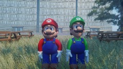 Mario gets hit by a block.