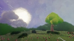 A Tree Amongst The Flowers