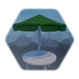 Table with umbrella