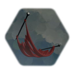 Torn Red Sail Banner