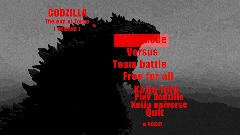 Godzilla the end of Tokyo ( REMAKE ) menu