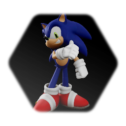 Sonic model with a moving head