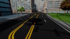 Batman rides a batmobile