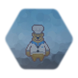 Pixel art Bear's Restaurant Protagonist