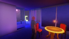 A night  in neon city