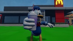 Donald Duck tries the New Grimace Shake