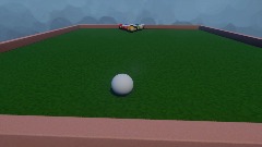 Crossover billiards scene with just ball