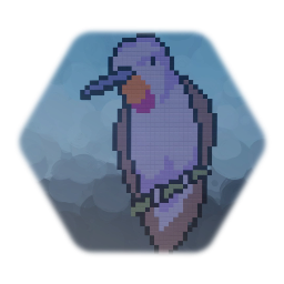 Pixel Art Bird Stand Branch