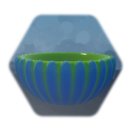 Decorative Glazed Ceramic Bowl - Green & Blue