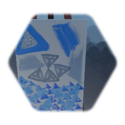 Blue triangles painting