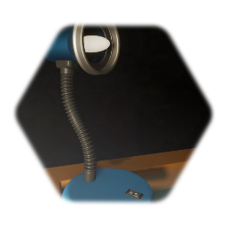 Blue Desk Lamp with On Off Switch