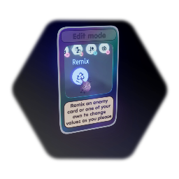 Collectable card - Edit mode