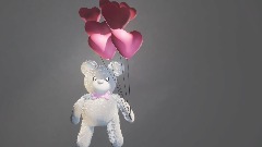 Teddy holding Heart Balloons (dreams teddybearchalleng