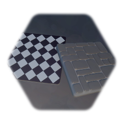 Tile & cobblestone floor