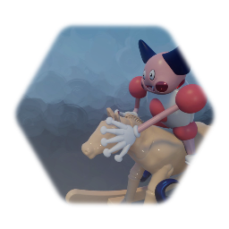 Mr mime on a horse