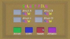 Super Sonic  64 file select Screen