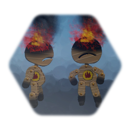 Burning Cardboard Boy