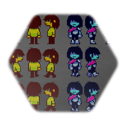 Deltarune KRIS sprites