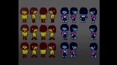 Remix of Deltarune KRIS sprites (remixable)