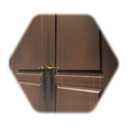 Realistic wooden door with lains (double)