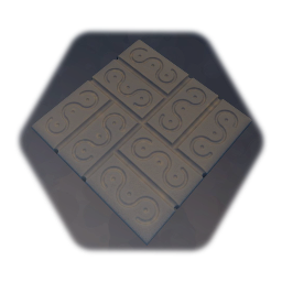 Square Stepping Stone - Crosswaves - Sandy & Worn