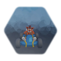 Crash bandicoot in a go kart