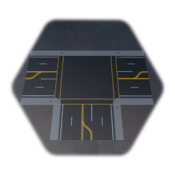 4 Lane T Intersection With Turn Lanes
