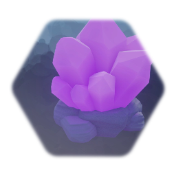 Purple Crystals in a Rock / Cristaux Violets sur un Rocher