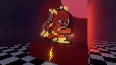 Flash/Batman Trophie Pixel Art