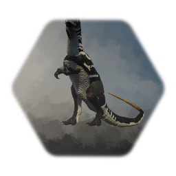 The Isle Allosaurus Gold Horn Skin.